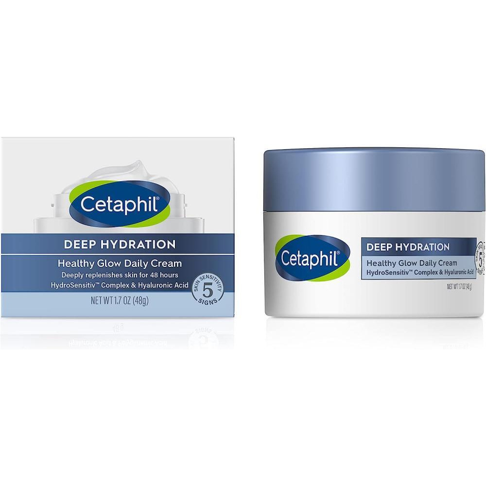 Cetaphil / Daily cream, Deep hydration, Healthy glow, For sensitive skin, 1.7 oz (48 g) - 2