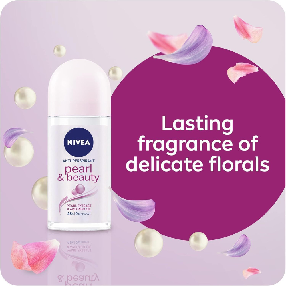NIVEA Шариковый Антиперспирант для ЖЕНЩИН, Экстракты ЖЕМЧУГА И Жемчуга BEAUTY, 2X50 мл - 4