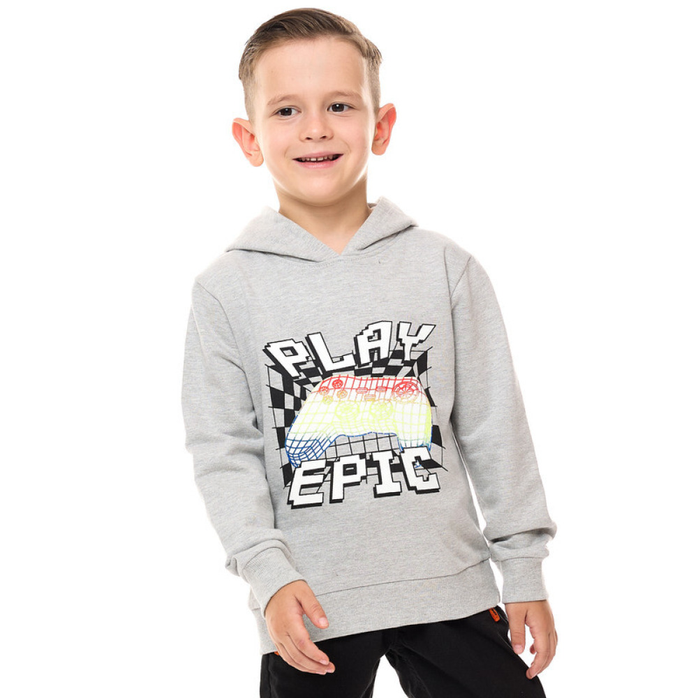 ТОЛСТОВКА С Капюшоном Для МАЛЬЧИКОВ, СЕРАЯ, мил 2-3 года - 1