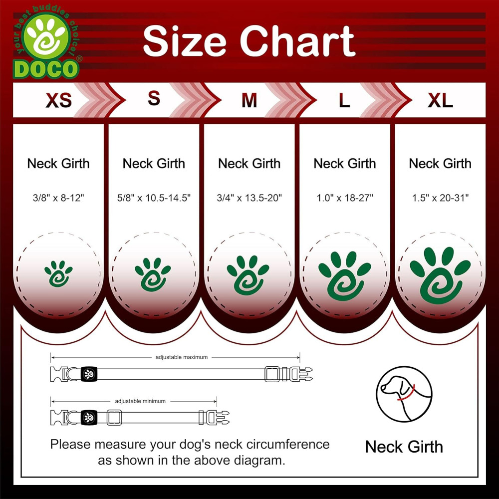 Ошейник Doco Signature Nylon DCSN002, 1,6 x 26-36 СМ (S), Темно-Синий - 3