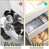 YumLock / Storage boxes organisers, Collapsible, Bra, underwear closet, White, (Thickening) 3pcs - 4 miniature