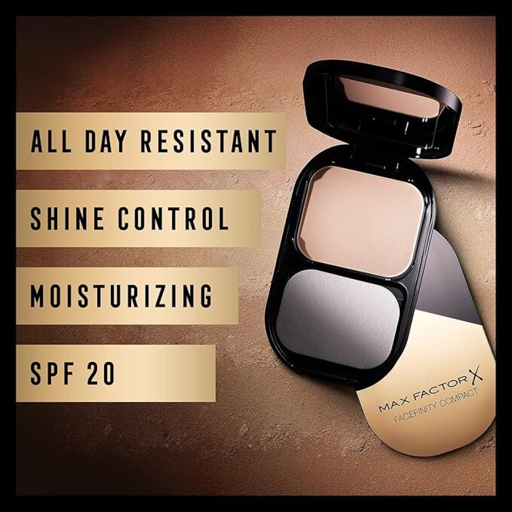 Max Factor, Compact foundation, Facefinity Compact, SPF 20, Porcelain 001, 10 g - 4