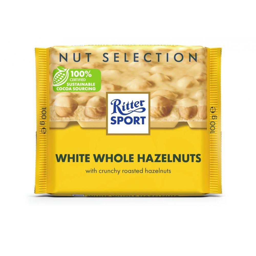 Ritter Sport / White chocolate, Whole hazelnuts,  100 g - 1