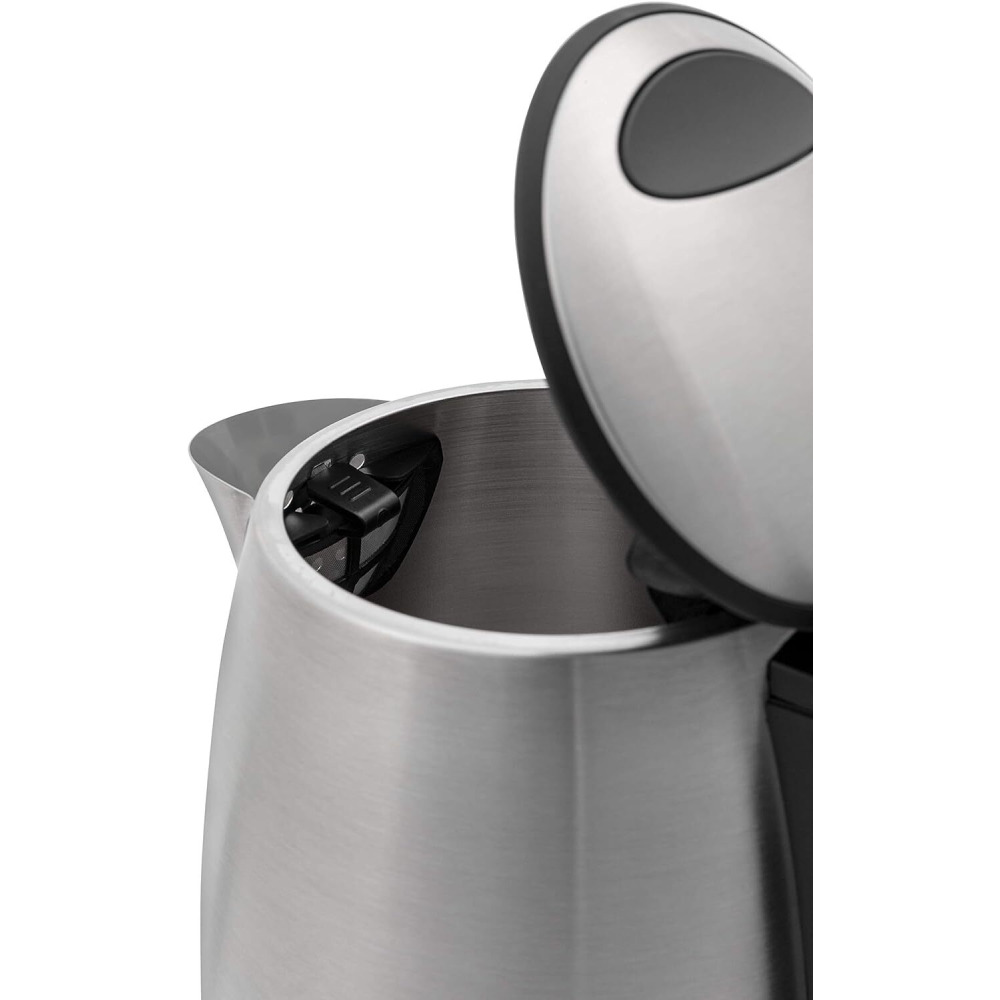 غلاية كهربائية شارب EK-JX43-S3 بملف مخفي، ستانلس ستيل، 1.7 لتر، 3000 وات، فضي - 3