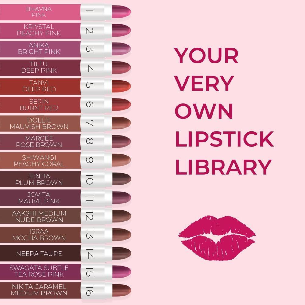 Just Herbs Ayurvedic Lipstick Micro Mini Trial Kit 38 gm Pack Of 16, Multi - 2