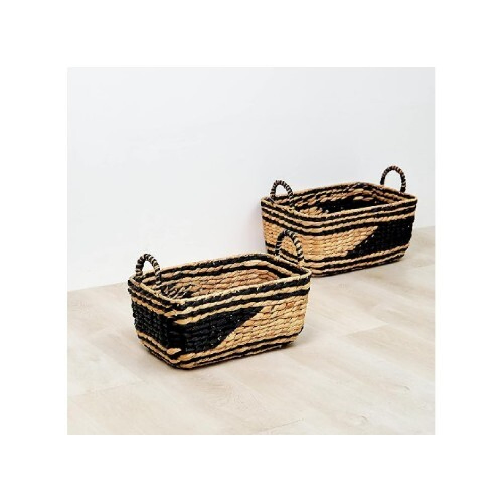 Homesmiths Medium Water Hyacinth Storage Basket L40 x W25 x H18 cm - 5
