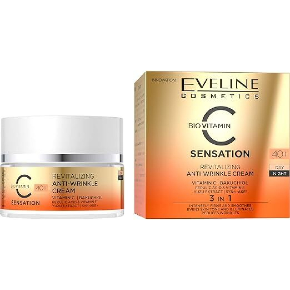Eveline Sensation Revitalizing Anti-Wrinkle Day&Night Cream 40+, 50 ml - 1