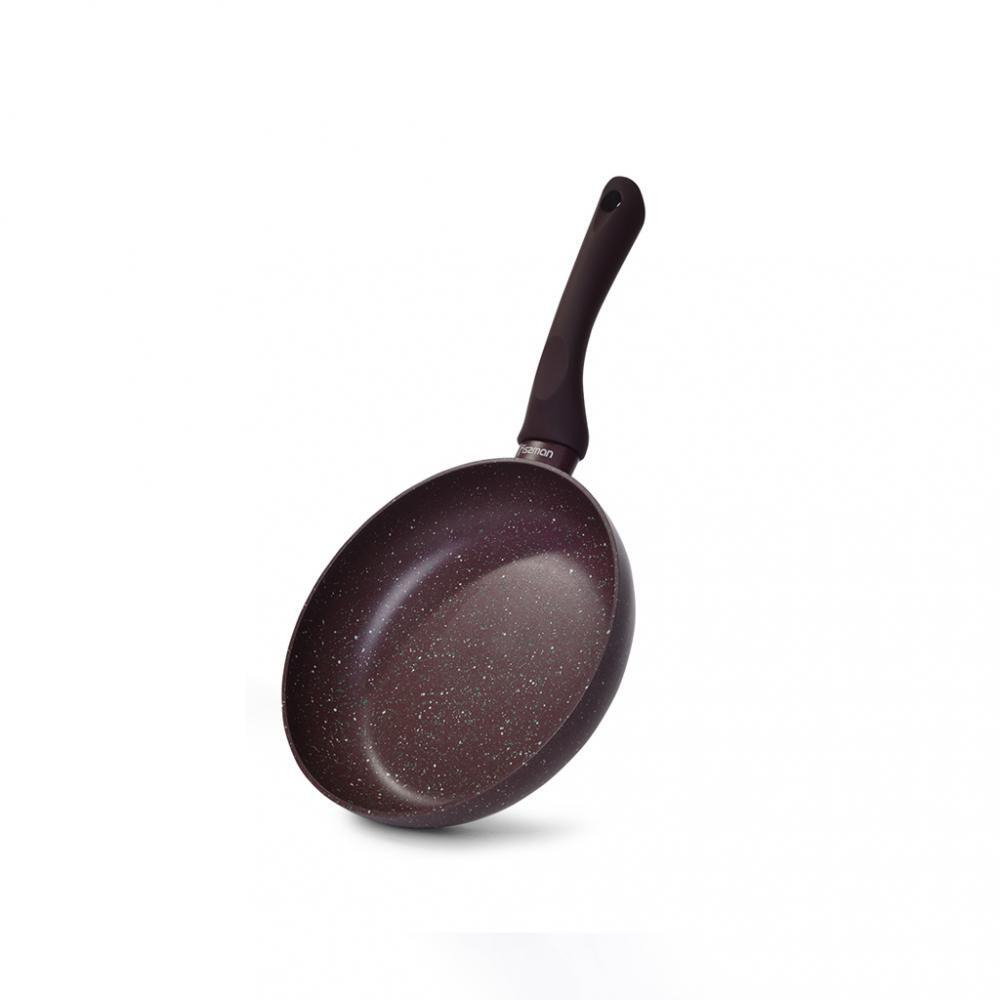 Fissman Deep Frying Pan 20x4.5cm Mosses Stone Series Non Stick Aluminum Brown - 1