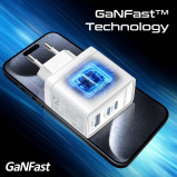 Promate 45W Power Delivery GaNFast™ Charger with Quick Charge 3.0 - 4 miniature