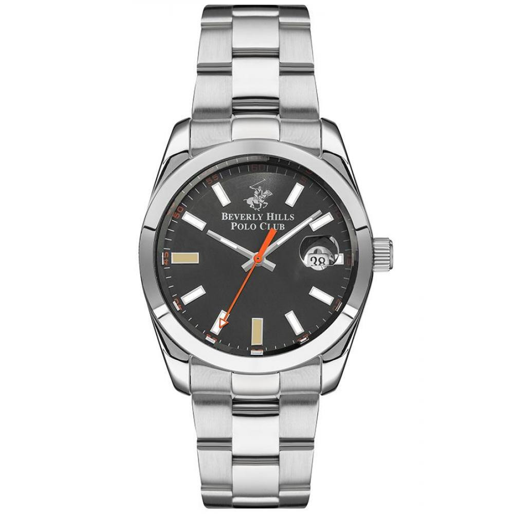 BEVERLY HILLS POLO CLUB Men's Analog Gun Black Sunray Brush Dial Watch - BP3288X.350 - 1