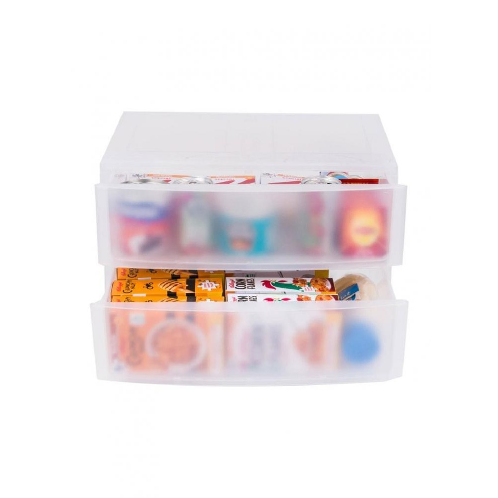 Большой Органайзер-Штабелер Pearl Life С 2 Ящиками, полупрозрачный - 2