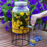 Fissman Beverage Dispenser 5.7 ltr With Stand Glass - 4 miniature