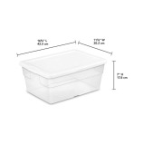 Sterilite Пластиковая Коробка Для Хранения С КРЫШКОЙ, БЕЛАЯ — 16 литров - 2 miniature