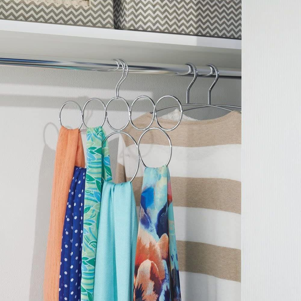 Inter Design Classico 8-Loop Scarf Holder, Chrome - 5