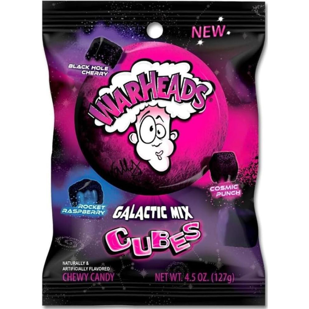 Warheads Galactic Mix Cubes Chewy Candy 4.5oz 127 g - 1
