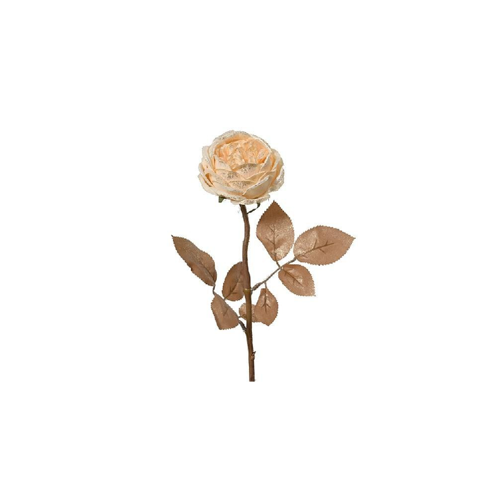 Kaemingk Decoris Polyester Rose On Stem Champagne - 1