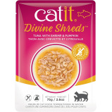 كاتيت ديفاين شريدز، طعام قطط ممتاز، تونة مع روبيان وقرع، 75 جرام - 1 miniature