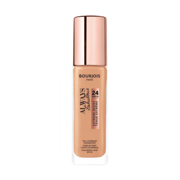 Bourjois / FOUNDATION، Always fabulous ، مقاومة شديدة 24 ساعة ، عامل حماية من الشمس 20 ، 200 روز فانيلا ، 1.0 أونصة سائلة (30 مل)