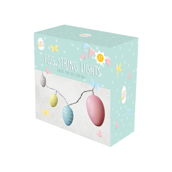 سلسلة بيضة عيد الفصح المضيئة من الأحجار الكريمة 2.1 متر