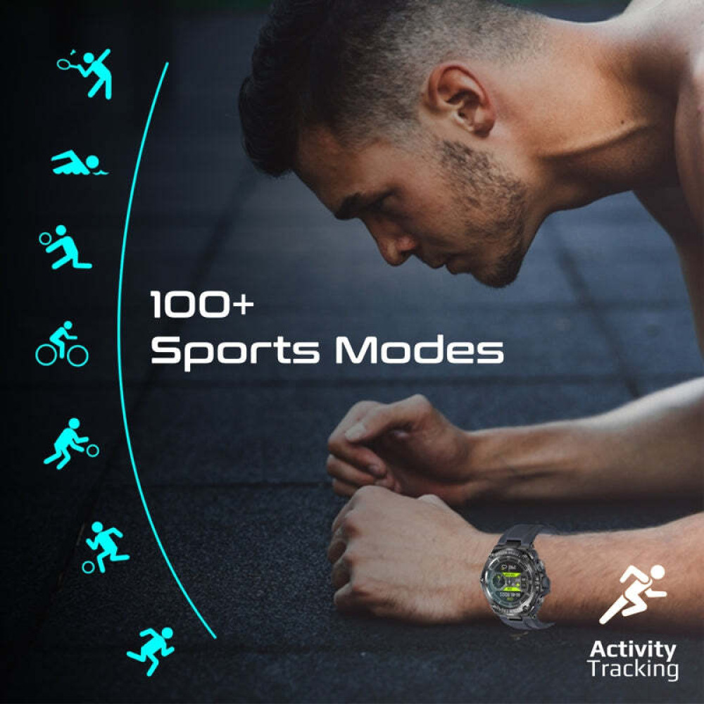 Promate XWATCH-R19 1,53-ДЮЙМОВЫЙ Круглый Экран Фитнес-Трекер Умные Часы с BT Calling Серый - 7