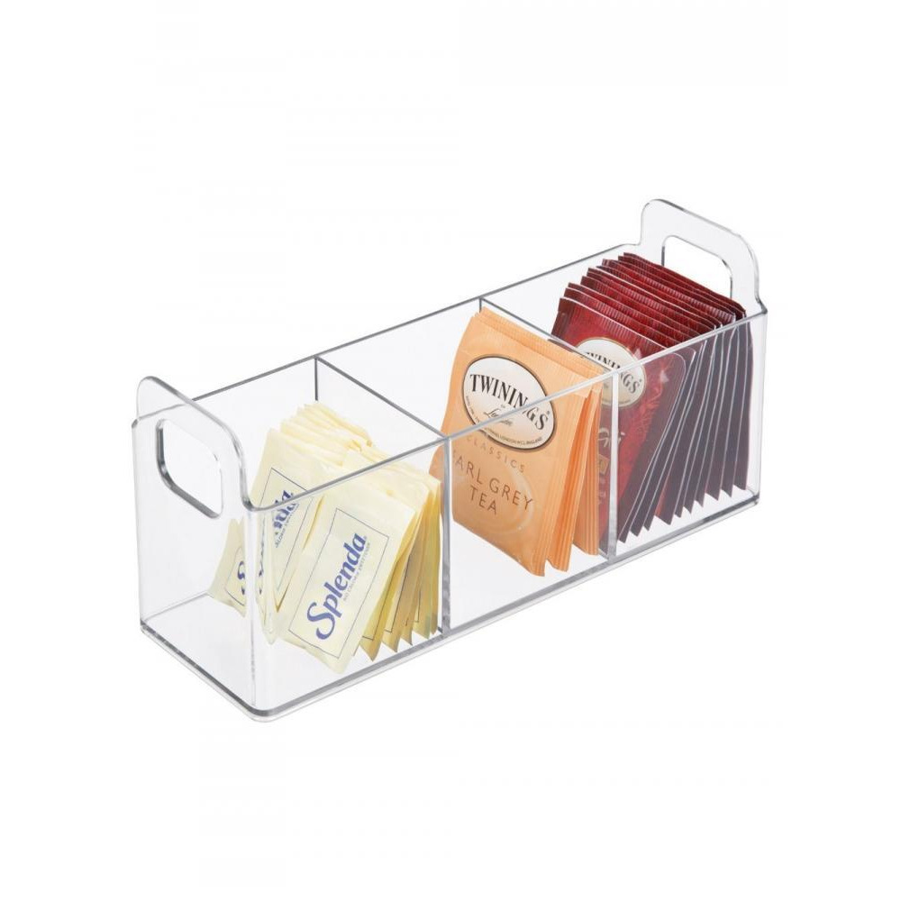 InterDesign Clarity Vanity Organizer 9 x 3 x 4 inch Clear - 1