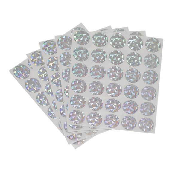 Stickers, Round, Scratch off, 150 pcs 
