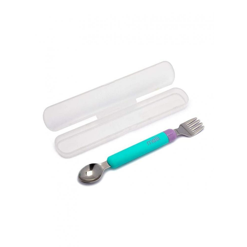 Melii Travel Utensils for Babies and Children, Blue and Purple - 5