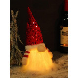 СВЕТОДИОДНЫЙ Плюшевый Ночник Ручной Работы С очаровательным Дизайном Для украшения ЕЛКИ, КАМИНА и Столешницы - 5 miniature