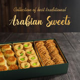 Al Sultan International Sweets  Mixed Nawashef luxury Ajwa Maamoul, Barazek, Ghareba, 400 g - 2 miniature