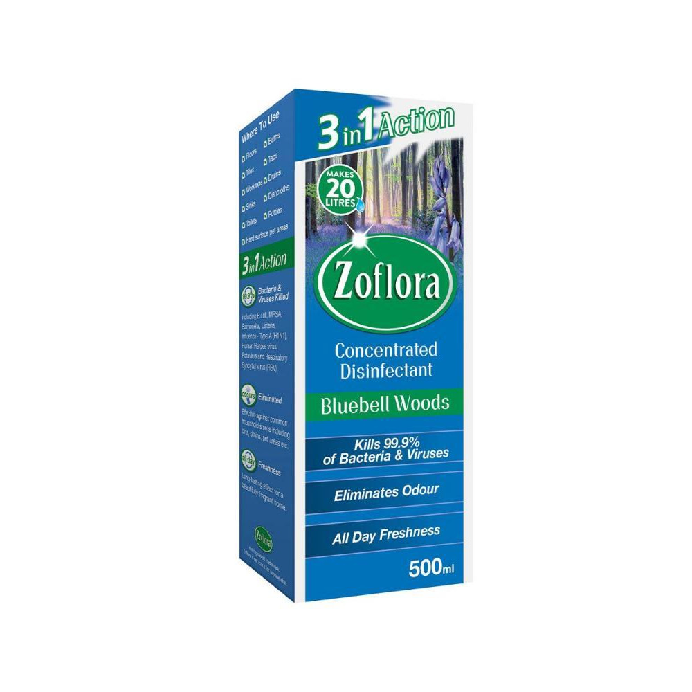 Zoflora, Multipurpose Concentrated Disinfectant, Bluebell Woods, 500 ml - 3