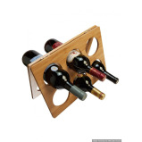 RTA 6 Bottle Foldable Bamboo Wine Rack - 2 miniature