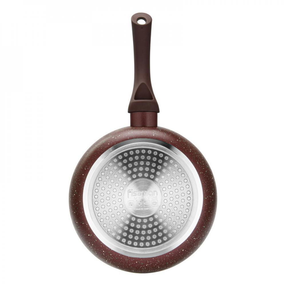 Fissman Deep Frying Pan 20x4.5cm Mosses Stone Series Non Stick Aluminum Brown - 3