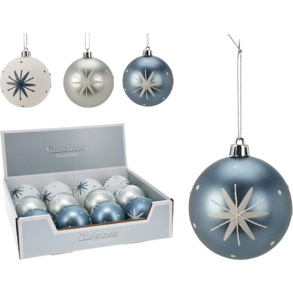 Рождественский Шар Koopman со Снежной Звездой 8См В АССОРТИМЕНТЕ 1 шт. - 1