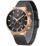 Kenneth Scott Men's Black Dial Multi Function Watch - K22133-KMBB - 2 miniature