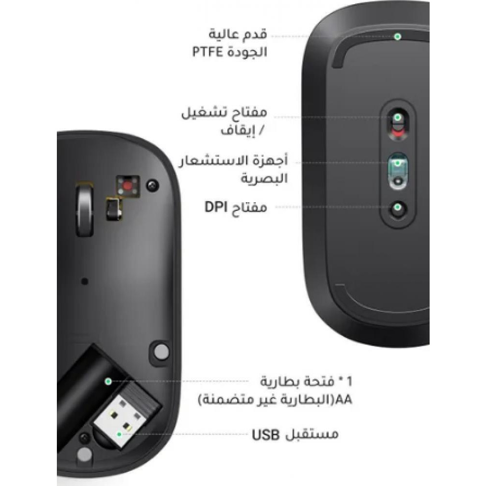 UGREEN / Wireless mouse, Silent, USB adapter, 4 adjustable DPI - 5
