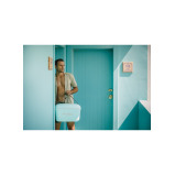 Polarbox Classic Cooler Box with Leather Strap, Sky Blue - Yellow Green Rigid Thermal Insulated Ice for Beach, Picnic Party Convertible Lid, 12 L - 4 miniature