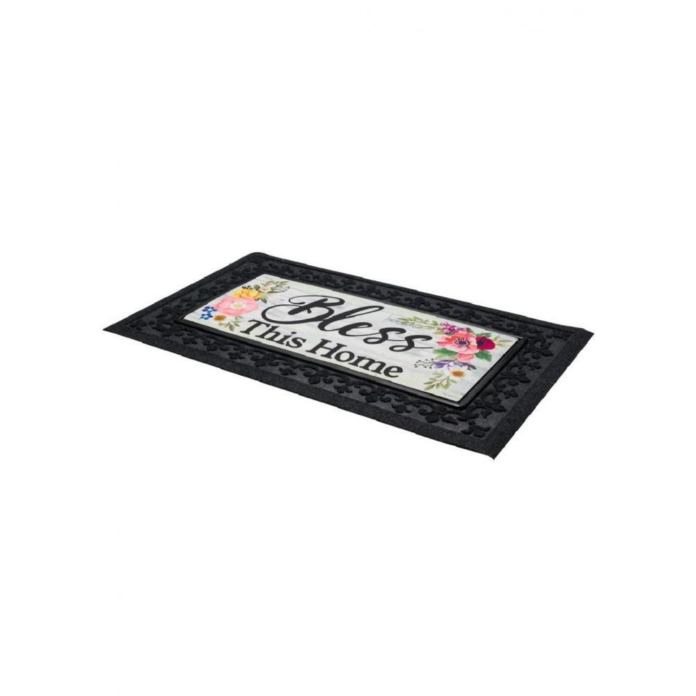 Evergreen Shiplap Floral Bless This Home Sassafras Switch Mat - 5