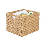 Homesmiths Water Hyacinth Basket with Iron Frame 40 x 37 x 30.5 cm - 2 miniature