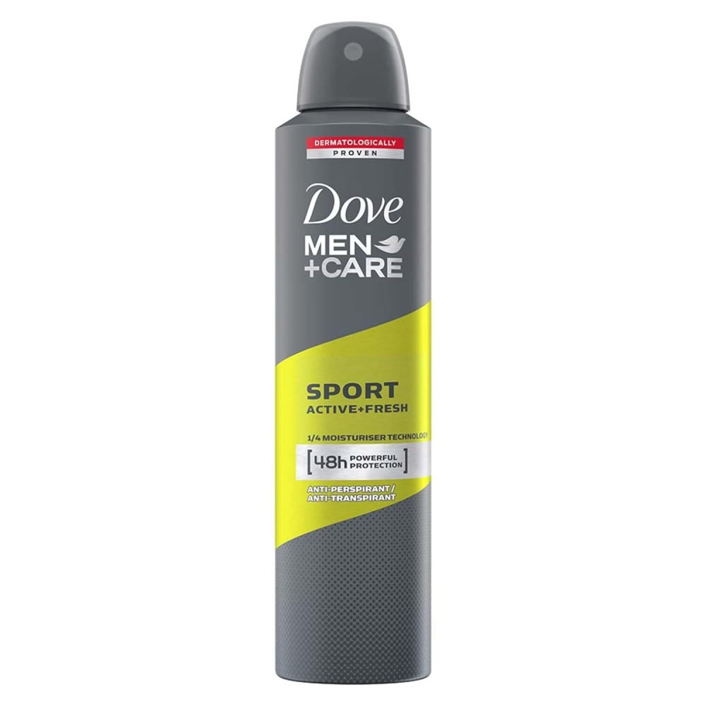 Dove Men+Care Anti-perspirant Deodorant Spray, Sport Active + Fresh, 250ml - 1