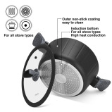 Fissman 11-Piece Cookware Set Stella Series Aluminum with Non-Stick Coating with Cooking Spoon And Turner - 4 miniature