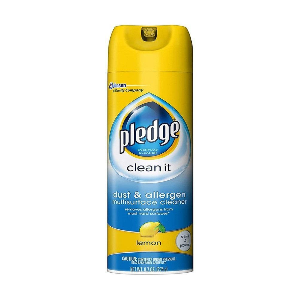 Pledge Dust and Allergen Multisurface Cleaner, Lemon Scent, 9.7 Oz. - 1