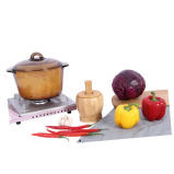 Honey Bee Bamboo Mortal & Pestel 11 x 10 см, Компактный и Экологически Чистый Инструмент Для измельчения Специй Для придания свежего вкуса - 3 miniature