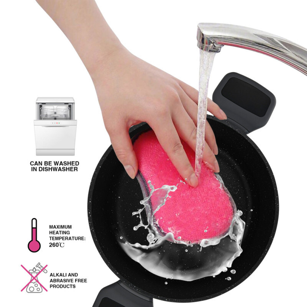 Fissman Stockpot Titanium Pro 20cm/2.7LTR with Glass Lid with Cast Aluminum and Non- Stick Coating - 2