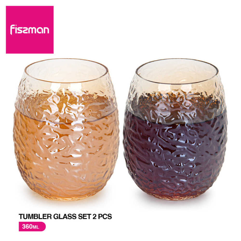Fissman Tumbler Glass Set 2pcs 360ml (Solid Glass) - 6