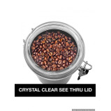 Oggi Stainless Steel 26oz Clamp Canister with Clear Lid - 4 miniature