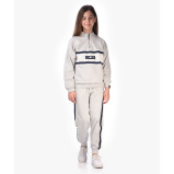 طقم ملابس عسكرية مكون من قطعتين للبنات، بلوزة رياضية بنصف سحاب + بنطلون (11-12 سنة)، رمادي - 5 miniature