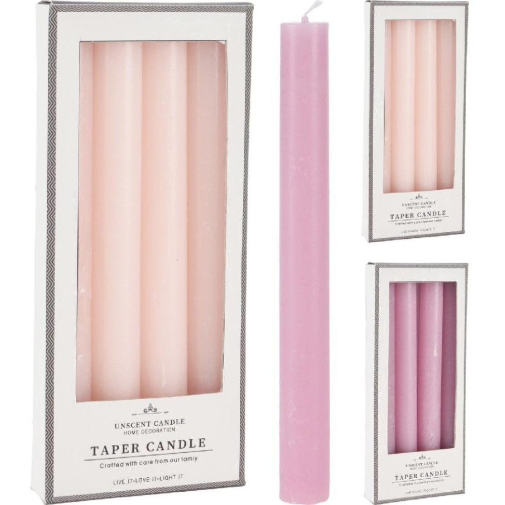 مجموعة شموع كوبمان دينر ريفية 4 20 سم متنوعة 1 قطعة - 1