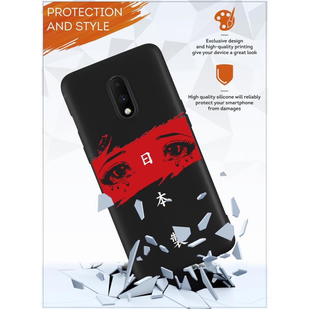 غطاء حماية لعيون oneplus 7 باللونين الأحمر والأبيض - 3
