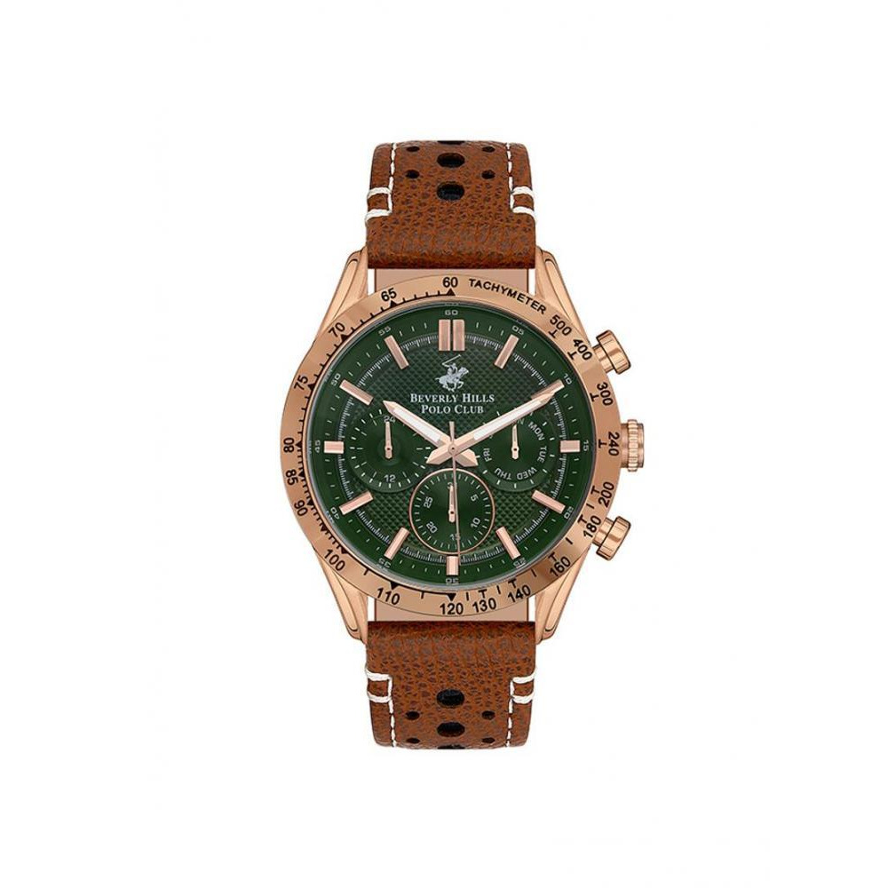 BEVERLY HILLS POLO CLUB Men's Multi Function Dark Green Dial Watch - BP3317X.472 - 1