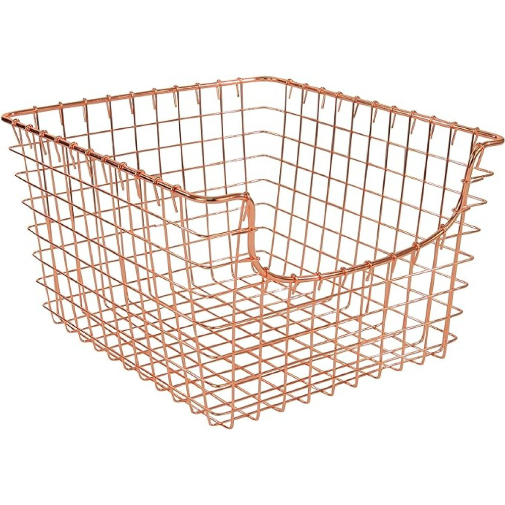 Spectrum Scoop Storage Basket Medium Copper - 1